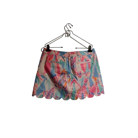 Lilly Pulitzer Colette Scalloped Skort Out to Sea Size 6 Zip Fly Womens - Picture 3 of 9